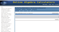 Desktop Screenshot of algebra-test.com