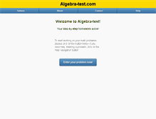 Tablet Screenshot of algebra-test.com